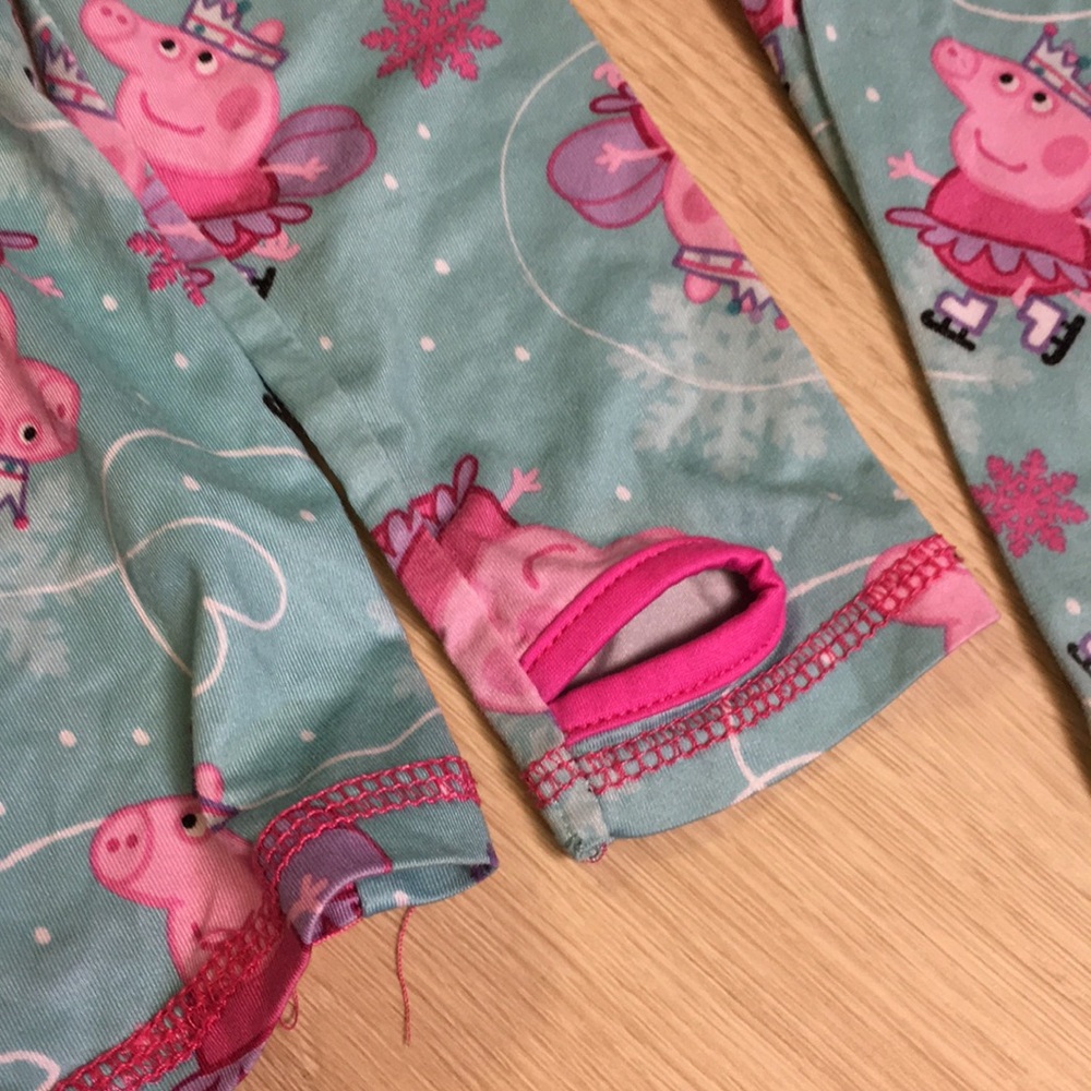 Peppa Pig Cuddl Duds Blue & Pink 2 Piece Long Underwear Base Layer Set Medium - Picture 5 of 7